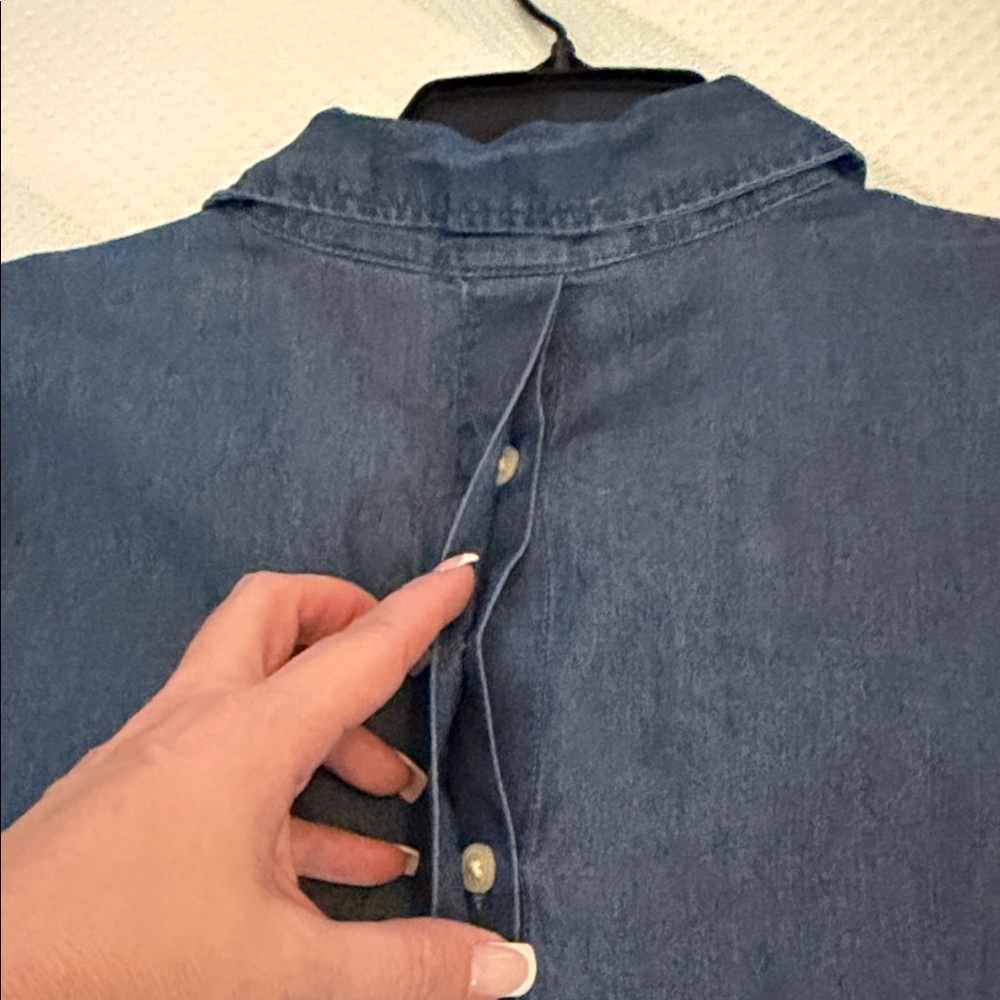 Levi’s Blue Boyfriend Fit Denim Shirt L - Picture 7 of 8
